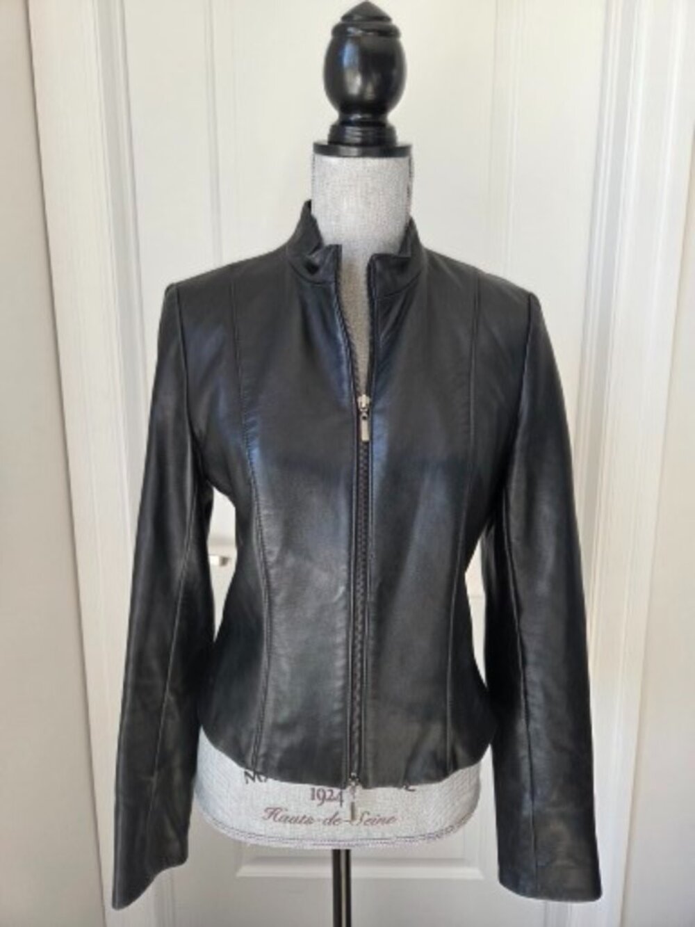 Danier Leather black leather jacket size small